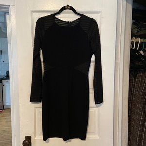 Black long sleeve mini dress, size 6